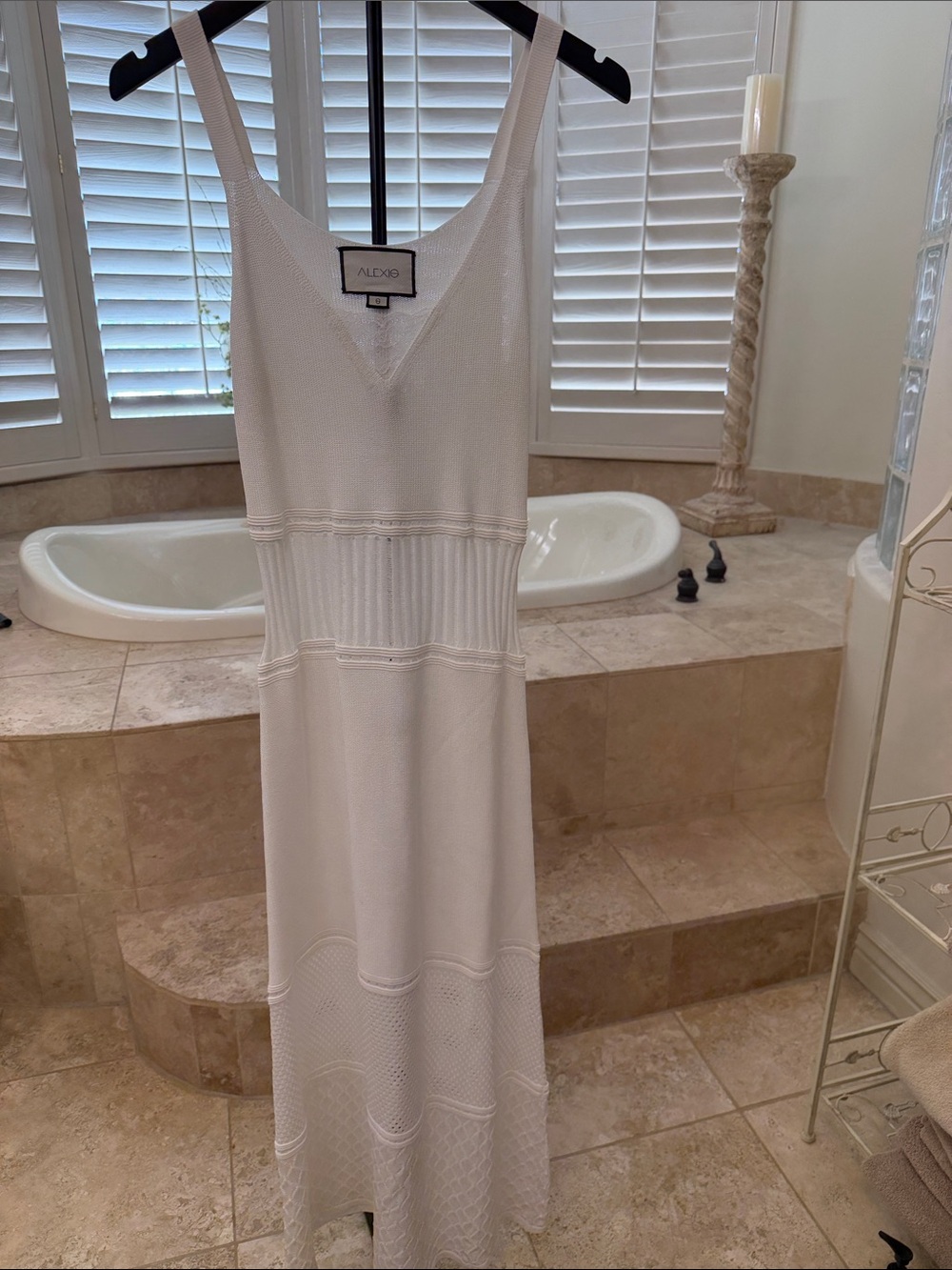 Alexis Cream/White Maxi Dress
